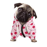 Cartoon Lollipop Pattern Print Dog Zip Up Hoodie