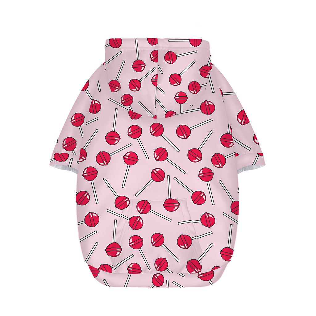 Cartoon Lollipop Pattern Print Dog Zip Up Hoodie