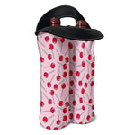 Cartoon Lollipop Pattern Print Double Neoprene Wine Tote