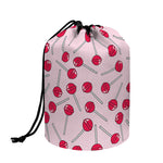 Cartoon Lollipop Pattern Print Drawstring Makeup Bag
