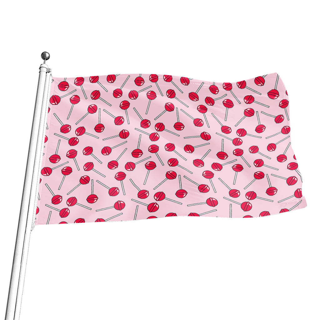 Cartoon Lollipop Pattern Print Flag