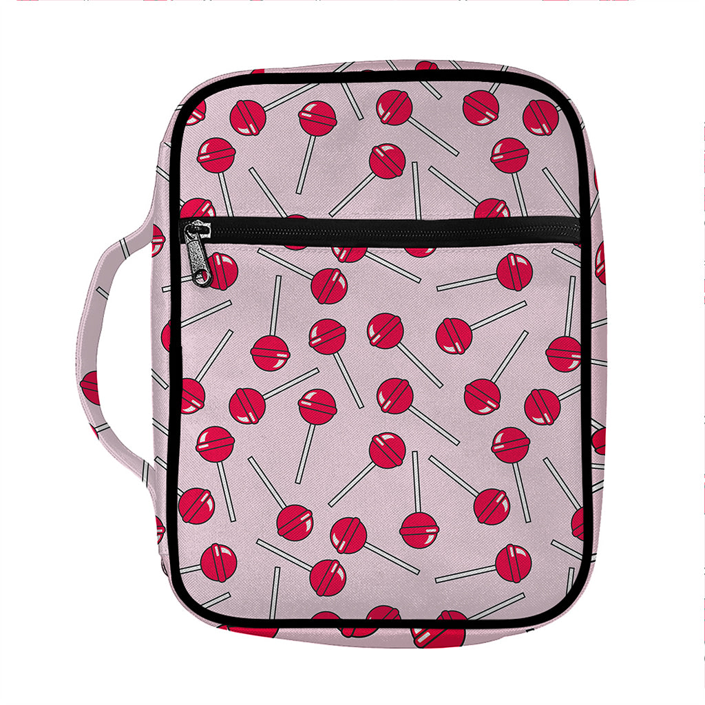 Cartoon Lollipop Pattern Print Front Pocket Bible Bag