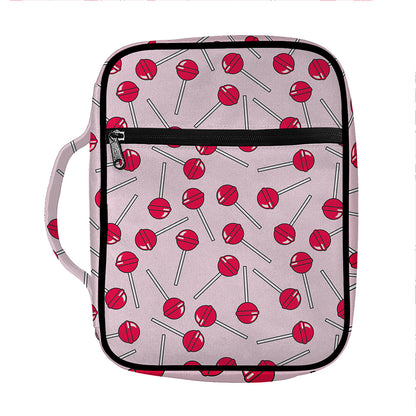 Cartoon Lollipop Pattern Print Front Pocket Bible Bag