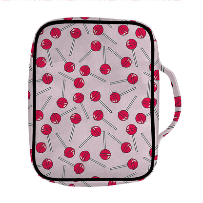 Cartoon Lollipop Pattern Print Front Pocket Bible Bag