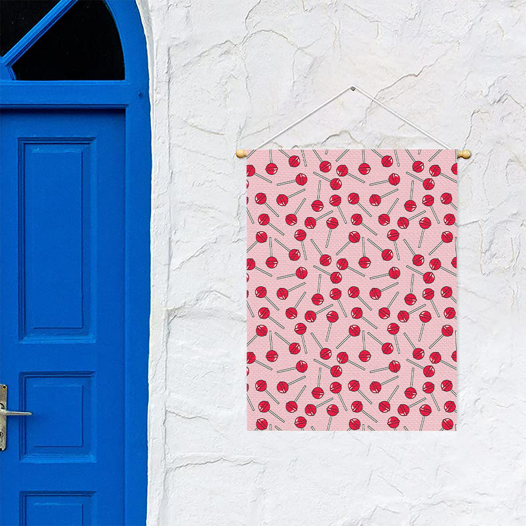 Cartoon Lollipop Pattern Print Garden Flag
