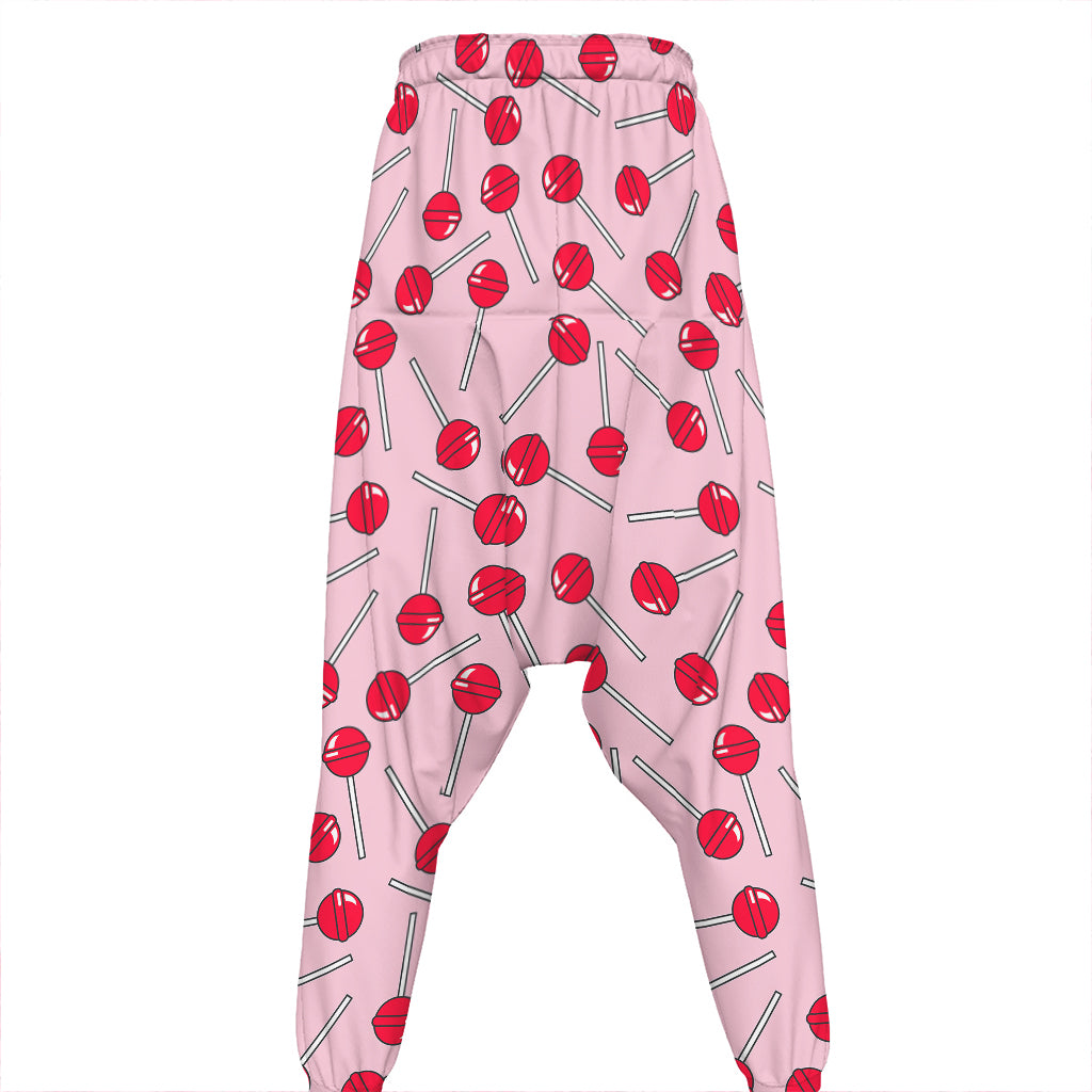 Cartoon Lollipop Pattern Print Hammer Pants