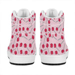Cartoon Lollipop Pattern Print High Top Leather Sneakers