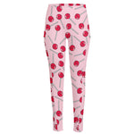 Cartoon Lollipop Pattern Print High-Waisted Pocket Leggings