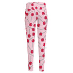Cartoon Lollipop Pattern Print High-Waisted Pocket Leggings