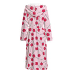 Cartoon Lollipop Pattern Print Hooded Bathrobe