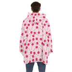 Cartoon Lollipop Pattern Print Hoodie Blanket