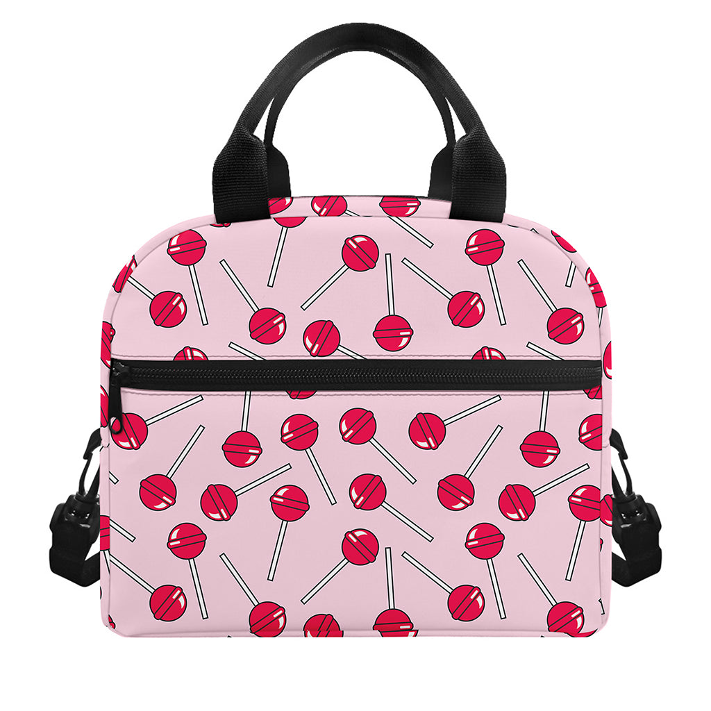 Cartoon Lollipop Pattern Print Insulated Lunch Bag