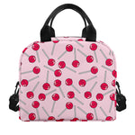 Cartoon Lollipop Pattern Print Insulated Lunch Bag