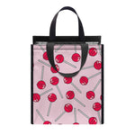 Cartoon Lollipop Pattern Print Insulated Lunch Tote