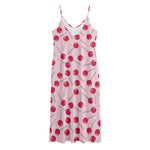 Cartoon Lollipop Pattern Print Jersey Midi Cami Dress