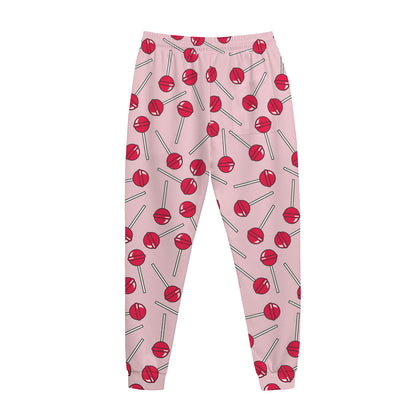 Cartoon Lollipop Pattern Print Jogger Pants