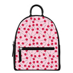 Cartoon Lollipop Pattern Print Leather Backpack