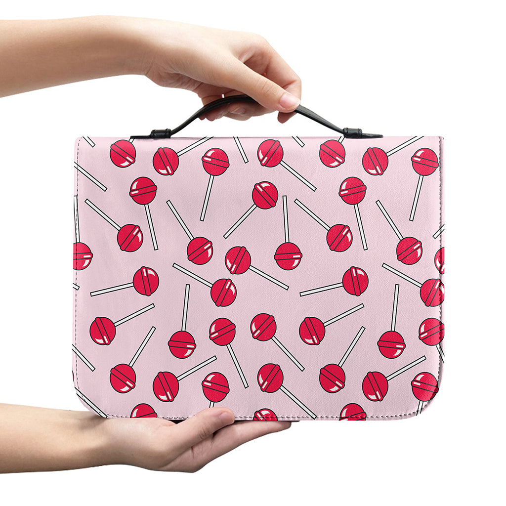 Cartoon Lollipop Pattern Print Leather Bible Cover