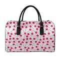 Cartoon Lollipop Pattern Print Leather Duffel Bag