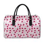Cartoon Lollipop Pattern Print Leather Duffle Bag