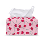 Cartoon Lollipop Pattern Print Leather Tissue Box Cover