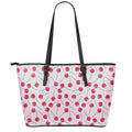 Cartoon Lollipop Pattern Print Leather Tote Bag With Zipper