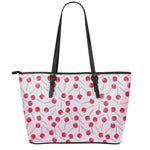 Cartoon Lollipop Pattern Print Leather Tote Bag