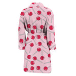 Cartoon Lollipop Pattern Print Men's Bathrobe
