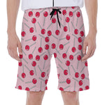 Cartoon Lollipop Pattern Print Men's Beach Shorts