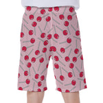 Cartoon Lollipop Pattern Print Men's Beach Shorts