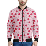 Cartoon Lollipop Pattern Print Men's Bomber Jacket