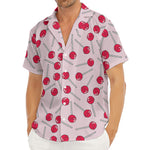Cartoon Lollipop Pattern Print Men's Deep V-Neck Shirt