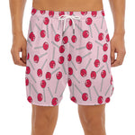 Cartoon Lollipop Pattern Print Men's Split Running Shorts