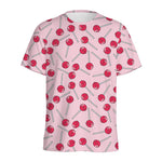 Cartoon Lollipop Pattern Print Men's Sports T-Shirt