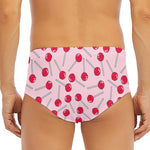 Cartoon Lollipop Pattern Print Men's Triangle Swim Briefs