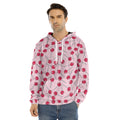 Cartoon Lollipop Pattern Print Men's Velvet Pullover Hoodie