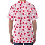 Cartoon Lollipop Pattern Print Men's Velvet T-Shirt