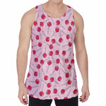 Cartoon Lollipop Pattern Print Men's Velvet Tank Top