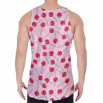 Cartoon Lollipop Pattern Print Men's Velvet Tank Top