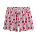 Cartoon Lollipop Pattern Print Mesh Shorts