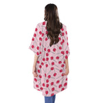 Cartoon Lollipop Pattern Print Open Front Beach Cover Up