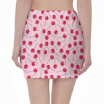 Cartoon Lollipop Pattern Print Pencil Mini Skirt
