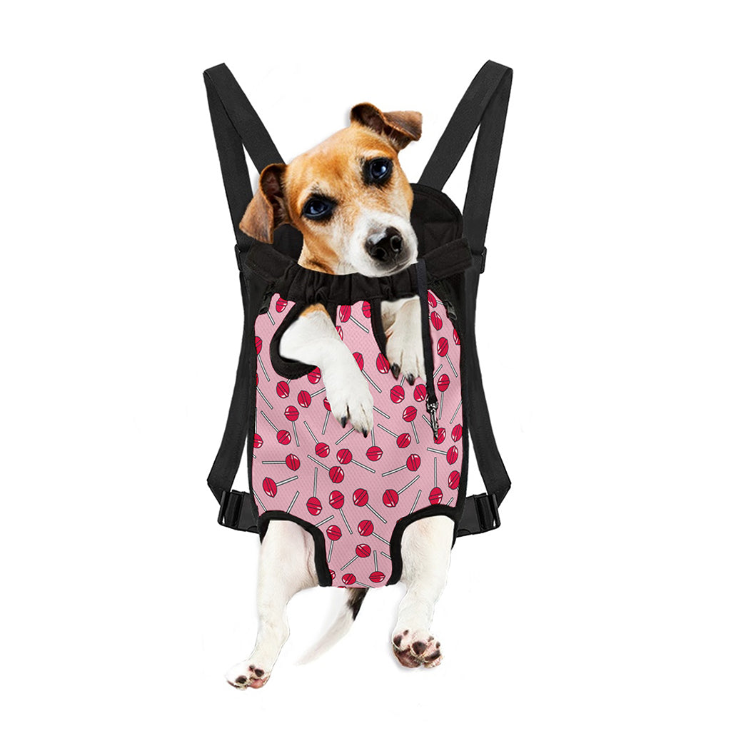 Cartoon Lollipop Pattern Print Pet Carrier Backpack