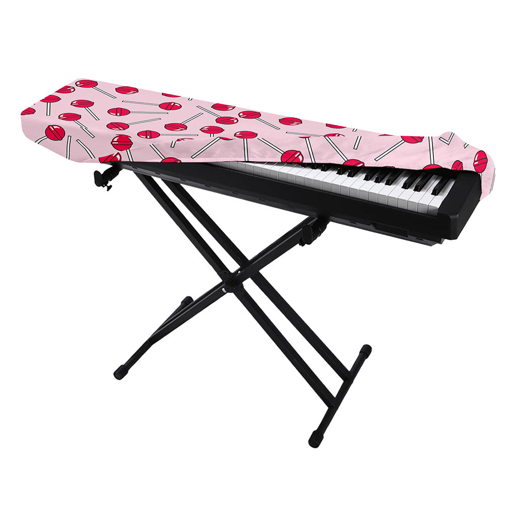 Cartoon Lollipop Pattern Print Piano Keyboard Cover