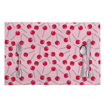 Cartoon Lollipop Pattern Print Placemat