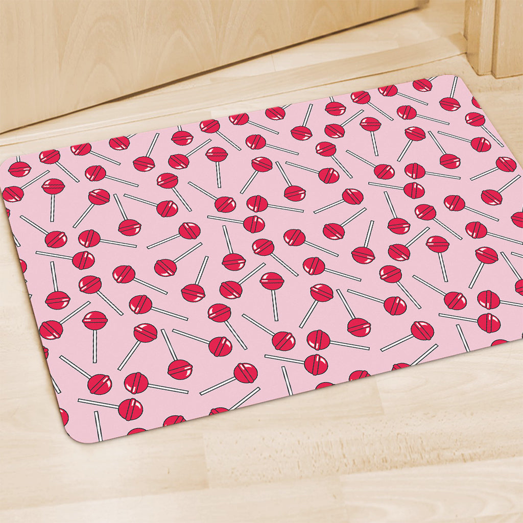 Cartoon Lollipop Pattern Print Polyester Doormat