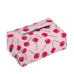 Cartoon Lollipop Pattern Print Rectangle Tissue Box Cover