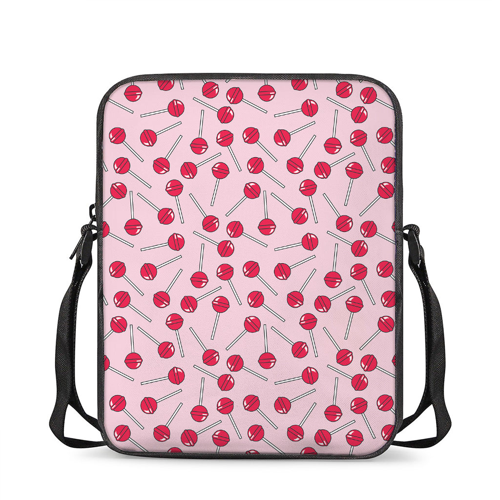 Cartoon Lollipop Pattern Print Rectangular Crossbody Bag
