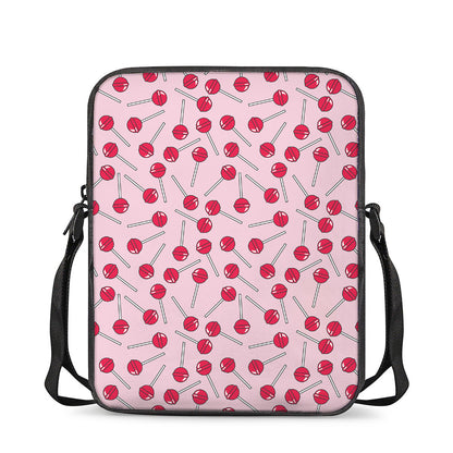Cartoon Lollipop Pattern Print Rectangular Crossbody Bag