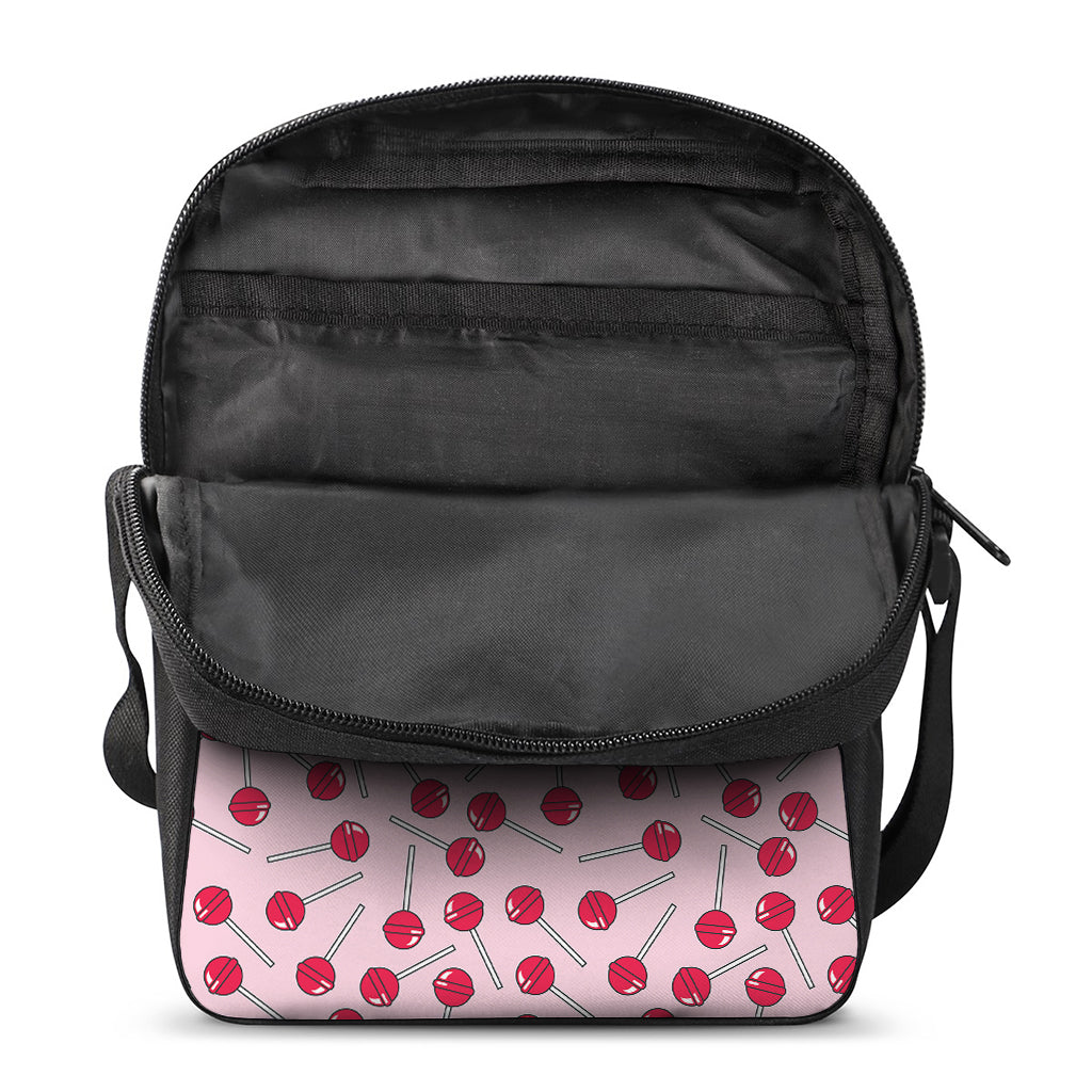 Cartoon Lollipop Pattern Print Rectangular Crossbody Bag